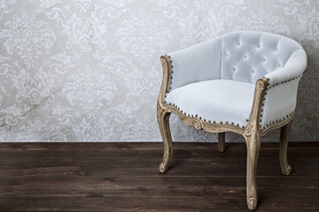beautiful quilted seat on a background of ornaments - obrazy, fototapety, plakaty