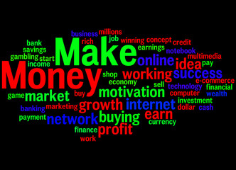 Make Money, word cloud concept 4