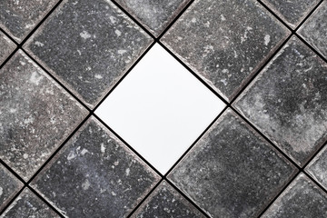 gray ceramic tiles closeup