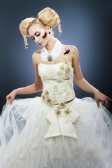 halloween broken doll