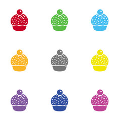 Cuppy cake icon for web and mobile