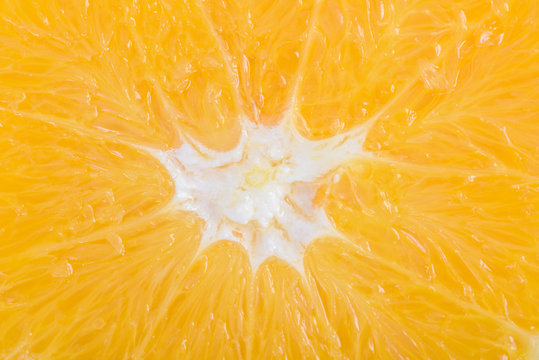 Fresh Orange Fruit Slice Interior