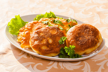 buns fried in oil