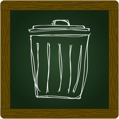 Simple doodle of a rubbish bin