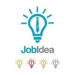 Tie, Blum, Job, Work, Idea - Job Idea Design Logo Vector