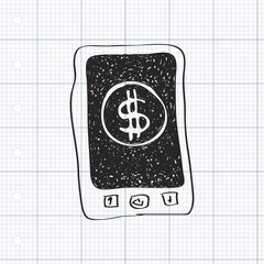 Simple doodle of mobile payments