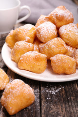 homemade donut with sugar