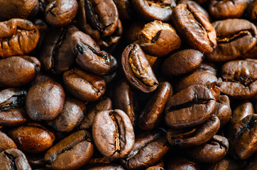 Kaffeebohnen von oben