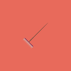 Rake icon. Elements in flat design.