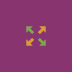 Arrows in four directions icon