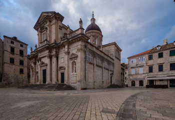 Fototapeta na wymiar Cathedral - the Assumption of the Virgin Mary. Dubrovnik. Croatia.