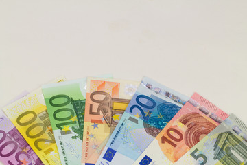 Obraz premium Fächer aus Euro Banknoten