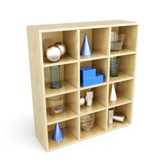 Open system storage isolated on white background. 3d rendering.