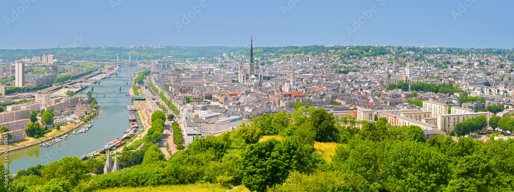 Wall mural panorama of rouen