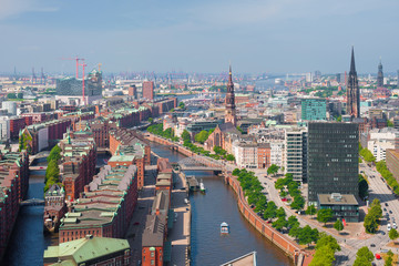 Fototapeta na wymiar Hamburg in summer