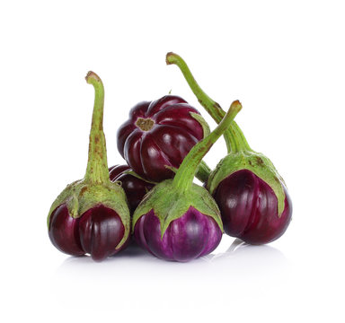 eggplants isolated on the white background