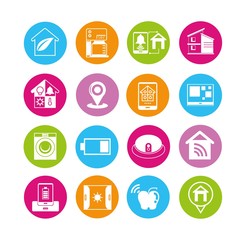 smart home icons, home automation system icons