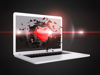red Heart destroy laptop