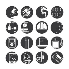 automated robot icons