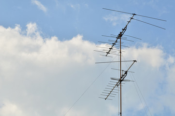 TV antenna view sky