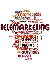 Telemarketing, word cloud concept 6