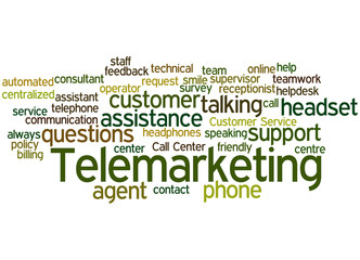 Telemarketing, word cloud concept 7