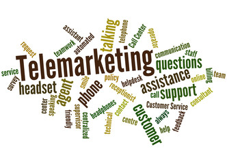 Telemarketing, word cloud concept 8