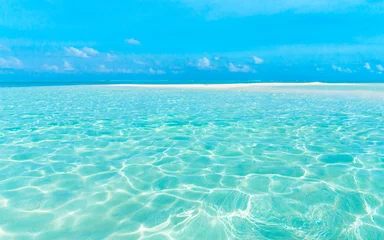 Crédence de cuisine en verre imprimé Plage tropicale plage aux Maldives