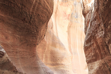 The Siq, the narrow slot-canyon