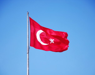 The national flag of Turkey
