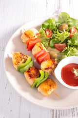 fried meat and vegetable