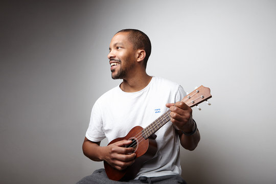 man with ukulele Stock Photo Adobe Stock
