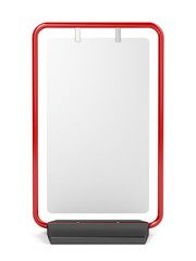 Front view of advertising stand