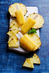 Homemade fruit popsicle