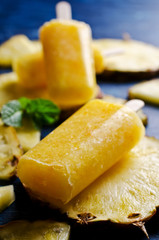 Homemade fruit popsicle