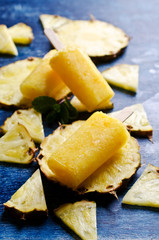 Homemade fruit popsicle