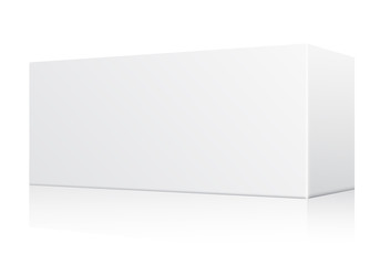 White Blank Paper Box : Vector Illustration