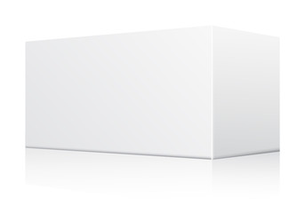 White Blank Paper Box : Vector Illustration
