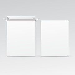 White Blank Box : Vector Illustration