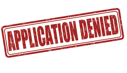 Application denied stamp