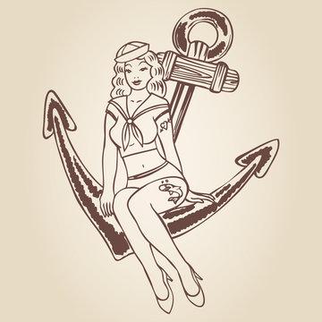 Sailor Girl Tattoo Images – Browse 742 Stock Photos, Vectors, and Video |  Adobe Stock