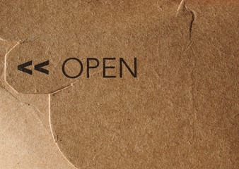 Open stamped over paper background