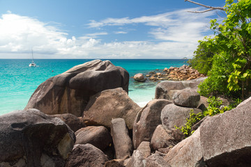 Paradies Anse Lazio auf den Seychellen, Praslin