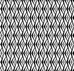 Vector seamless texture. Modern geometric background. Monochrome pattern of rhombuses.