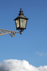 Fototapeta na wymiar road lamp under blue sky 