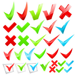 Vector checkmark set.