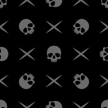 pattern skull  bone cross