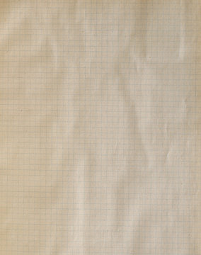 altes kariertes Papierblatt