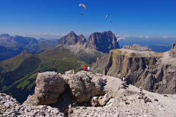 Sella Gruppe in Dolomiten - Sella group in Dolomites