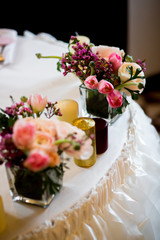 Stylish wedding table decoration